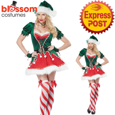 Womens Christmas Elf In Charge Costume
