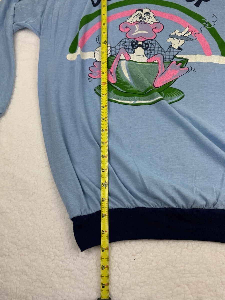 トップス 80's vintage duck comical sweat Vintage 1980s Funny Ducks 80s Animal Print Humor Duck