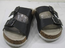 new Summer black Slip On two adjustable strap Sandals WOMEN Size 6