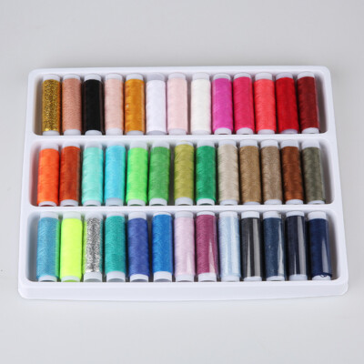 39pcs 170Yard Multicolor Polyester Spool Sewing Thread Supplies For Hand Machine