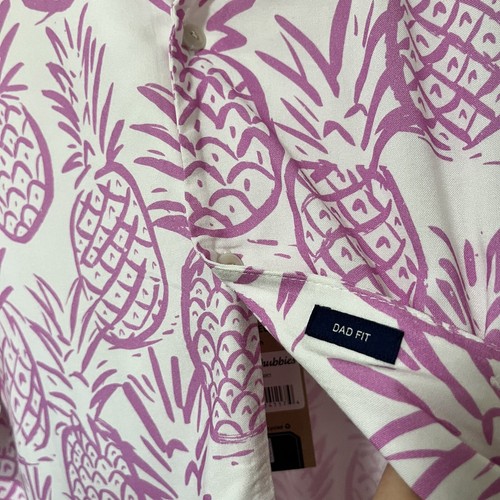 Chubbies Hawaii Rayon Sunday Button Shirt Gr. L Pineapple Vacation Resort NEU - Bild 4 von 9