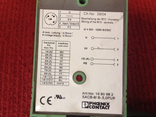 Phoenix Contact - P/N: SACB-8/8 - 5,0PUR - 8 Position Sensor Collection Unit - Picture 3 of 3