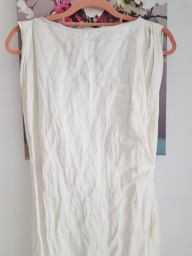 Zara elfenbeinfarbenes Midikleid aus Satin mit Falten, UK-Größe 6-8 XS Tüll geknittert - Bild 4 von 12