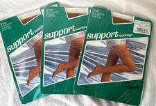 VTG 3PR..PRIMROSE..ROSETONE..THIGH HIGH..SUPPORT..STOCKINGS 11-11.5 LONG ..NIP