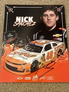 AUTOGRAPHED Nick Sanchez 8x10 2025 Spiked Coolers NASCAR Xfinity Hero Post card