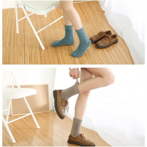 3 Pair Women Wool Blend Sherpa Fleece Lining Socks Thick Thermal Winter Warm - Picture 11 of 22