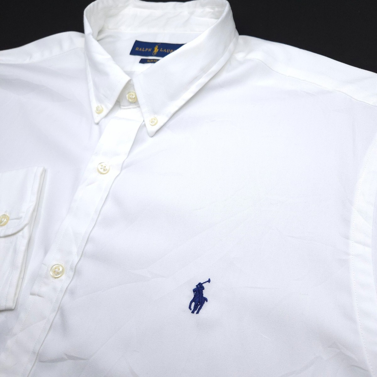 NEW! POLO RALPH LAUREN BUTTON DRESS SHIRT -XXL- WHITE POPLIN