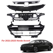 New Front Bumper Grille Assembly Set For 2021 2022 2023 Honda Accord Replacement