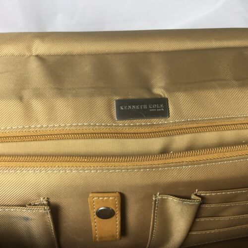 Vtg Kenneth Cole New York Leather Messenger Madmen Crossbody Bag Briefcase - Picture 8 of 21