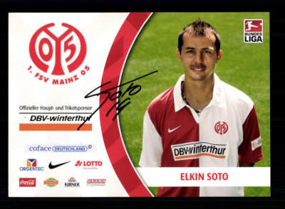 Elkin Soto Autogrammkarte FSV Mainz 2008-09 Original Signiert+A 170141