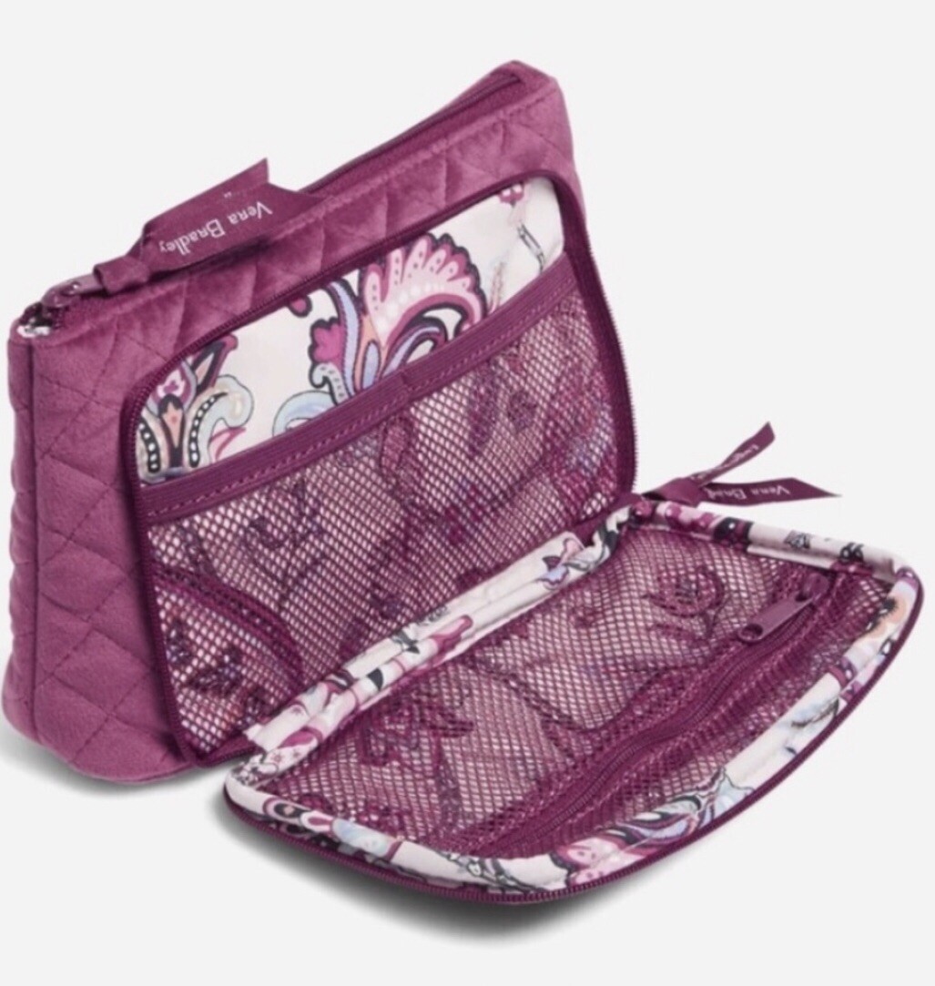 Vera Bradley Majestic Magenta Compact Organizer $50 Retail-New
