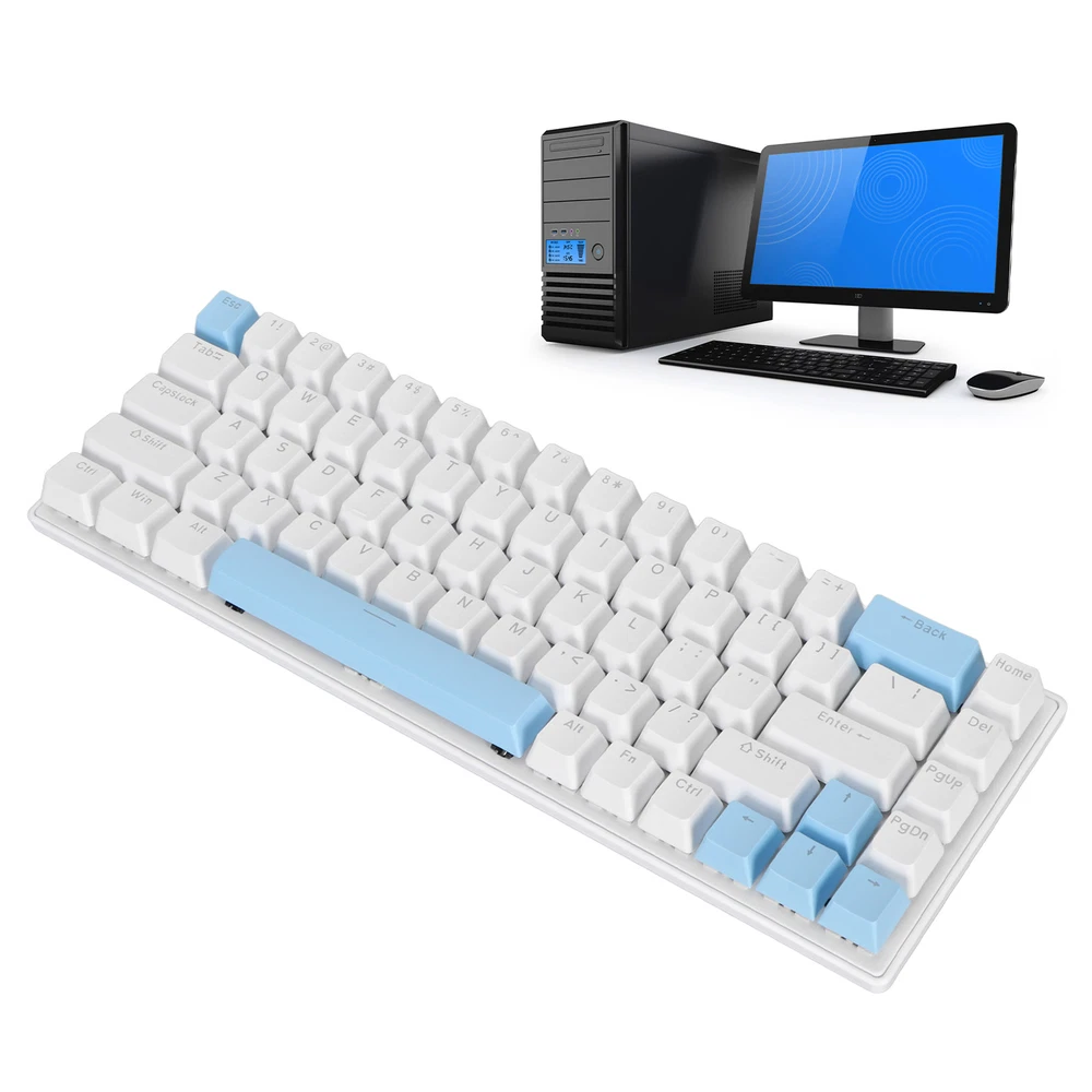 68-Key Compact RGB Mechanical Wired Keyboard with Backlit Design - BEA
