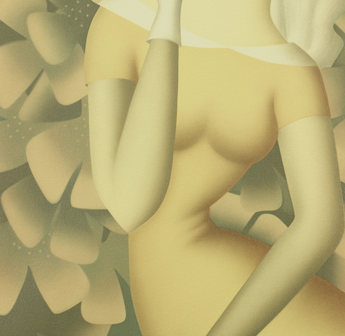 東郷青児 Togo Seiji (1897-1978) Japanese Lithograph 'FLEUR' 1987 Edition 228/275 - Picture 8 of 12