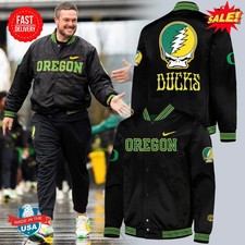 Oregon Duck x Grateful Duck Baseball Jacket Poly Reprint S-5XL