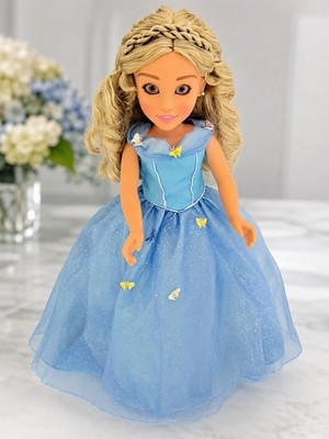 Disney Princess & Me Cinderella 18  Doll Jakks Pacific 2010 Blue Butterfly Dress