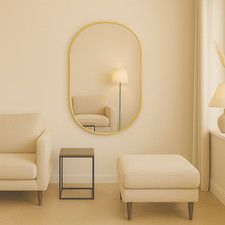 Oval Bathroom Mirror Wall Mounted Mirrors for Makeup Living Room