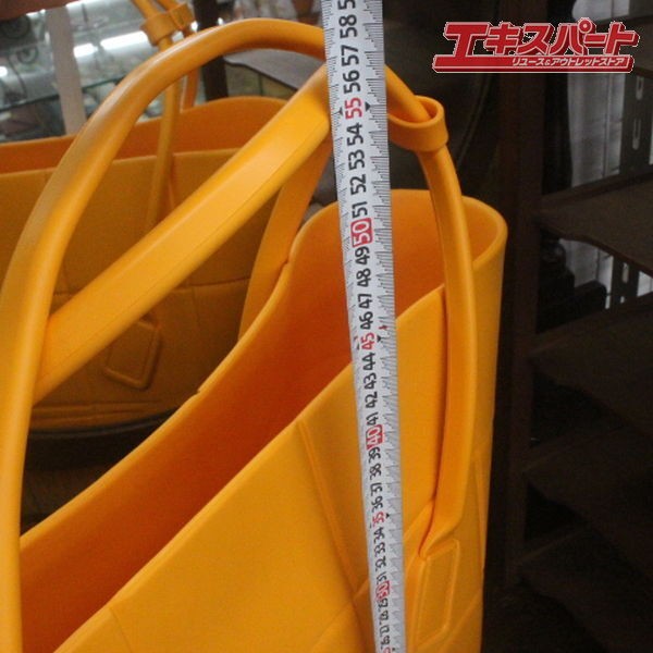 Bottega Veneta Rubber Tote Bag Orange Large 16 in Used thumbnail 2