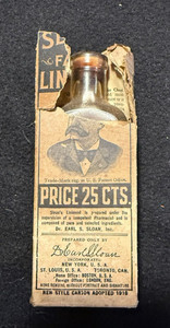 Antique Sloans Family Liniment  In Original Bottle, Box And Insert