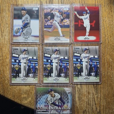 Roki Sasaki RC Lot (3) + Ohtani Dodgers Stadium Club Rookie Insert