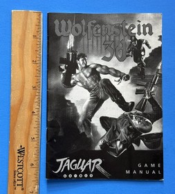 Wolfenstein 3d &mdash; ATARI Jaguar Original Instruction Manual Booklet ONLY