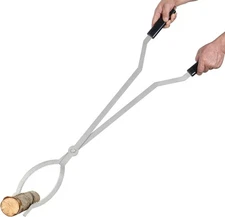40" Fire Tongs Firewood Grabbers, Stainless Steel Large 