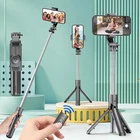 Selfie Stick Tripod with Detachable Bluetooth Remote, 360° Rotation