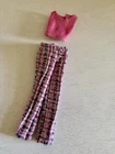 2004 Vtg Barbie Fashion Fever H0645 Pink Black Tweed Pants and Top Only Mattel