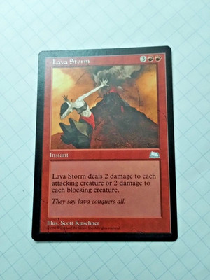 MTG Lava Storm Weatherlight Regular Common - Some Edge Wear - See PIcs