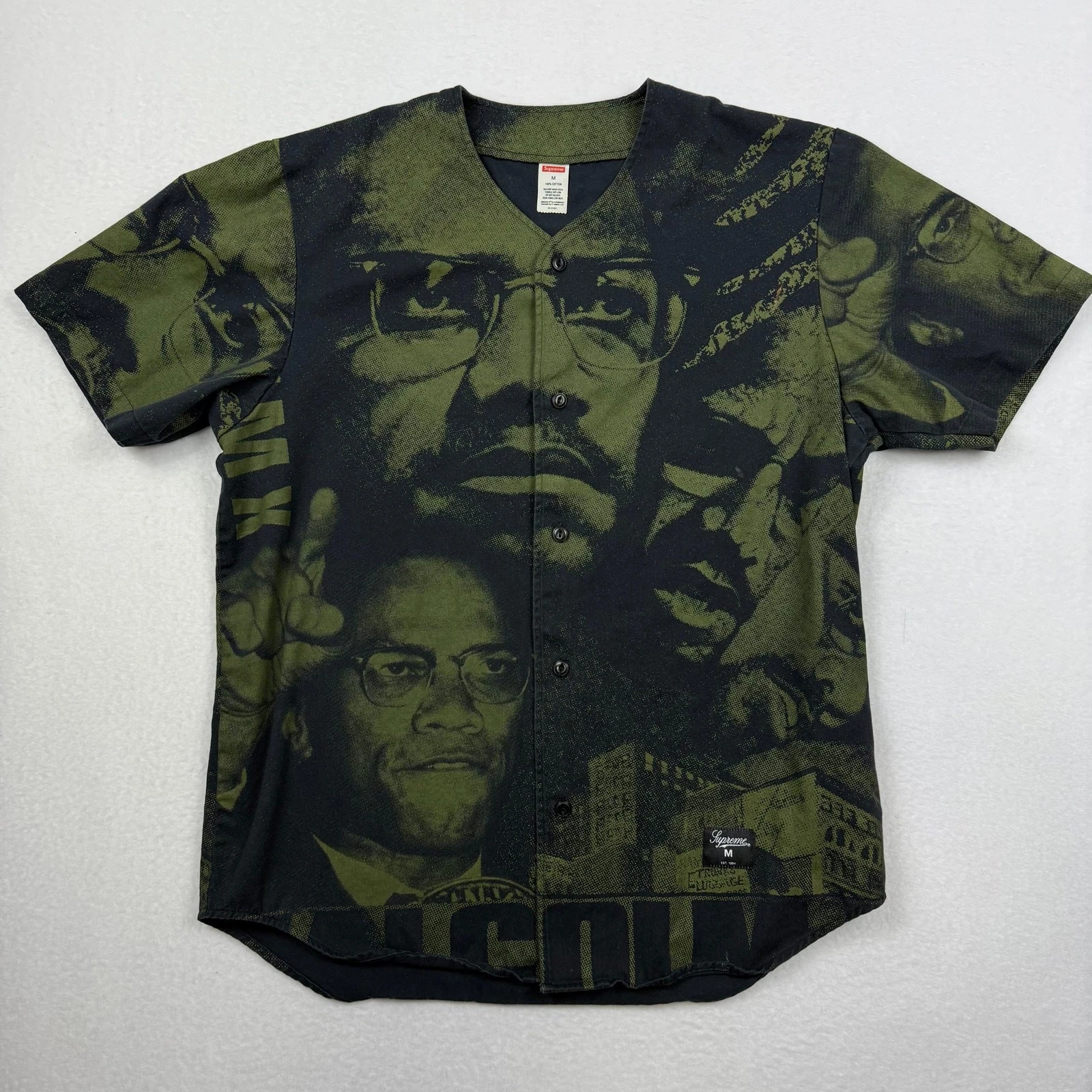 Maillot de baseball Supreme Malcolm X taille M RARE HTF 