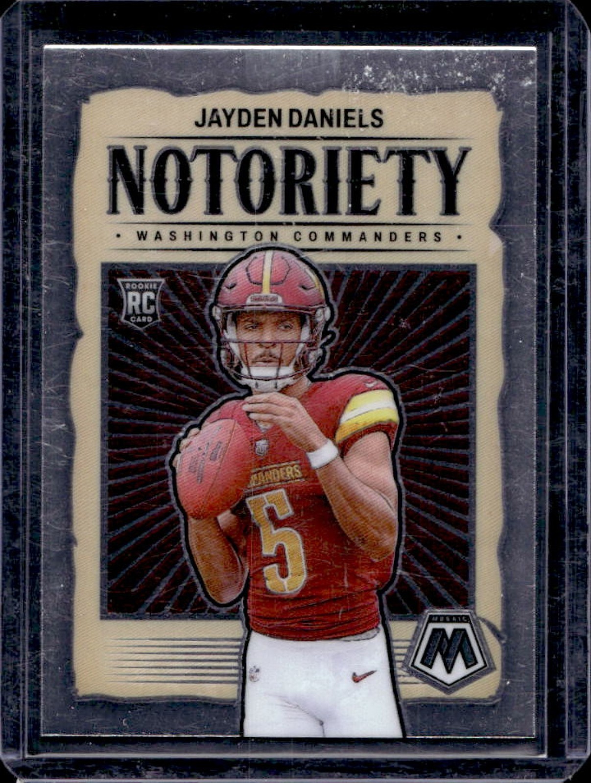 2024 Mosaic Jayden Daniels Notoriety RC Rookie #19 Commanders