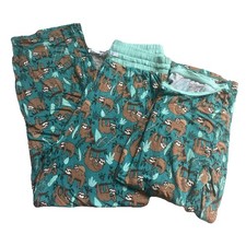 Little Sleepies Adult Medium Full Set Limited Edition Sloth Print EUC