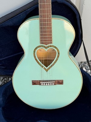 J.J. Heart JJ-HRTKIT/PBL 6 String Acoustic Guitar With Case !LOOK