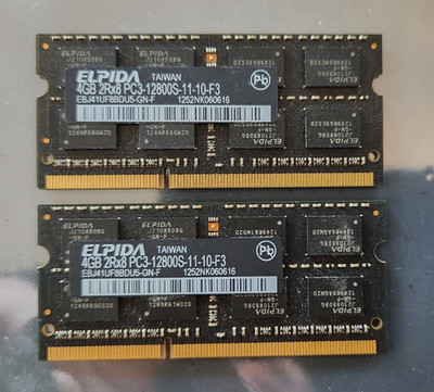 ELPIDA 8GB (2x 4GB) 2Rx8 PC3-12800S DDR3-1600Mhz SODIMM Apple iMac Memory Ram