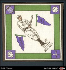 1914 B18 Blankets Johnny Bassler  Purple Bases Indians VARIATION 6 - EX/MT