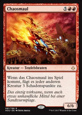 Magic/MTG Chaosmaul HOU-87 Rare Deutsch Excellent