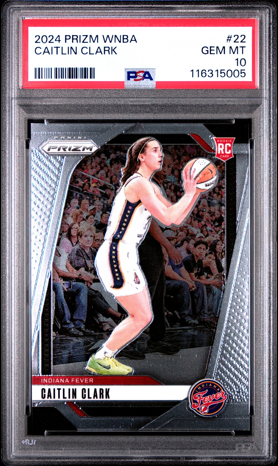 2024 PANINI PRIZM WNBA #22 CAITLIN CLARK PSA 10