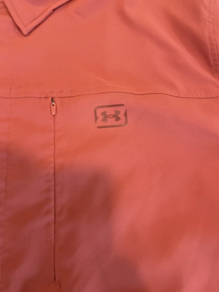 Under Armour Hybrid Red Long Sleeve Shirt Fish XXL - Image 2 of 4