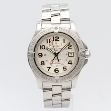 [2685] Breitling Colt 40mm - A32350 Herrenuhr Sehr guter Zustand Silber