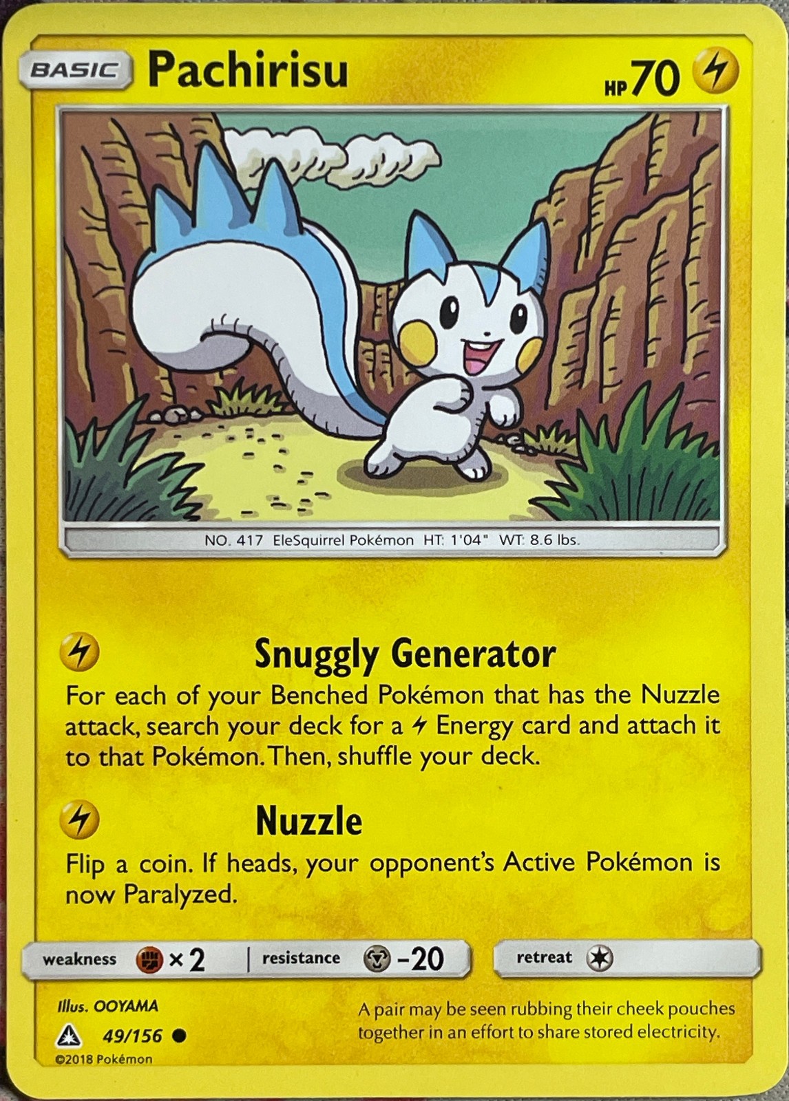 Pachirisu - 49/156 - Ultra Prism Pokemon 2018