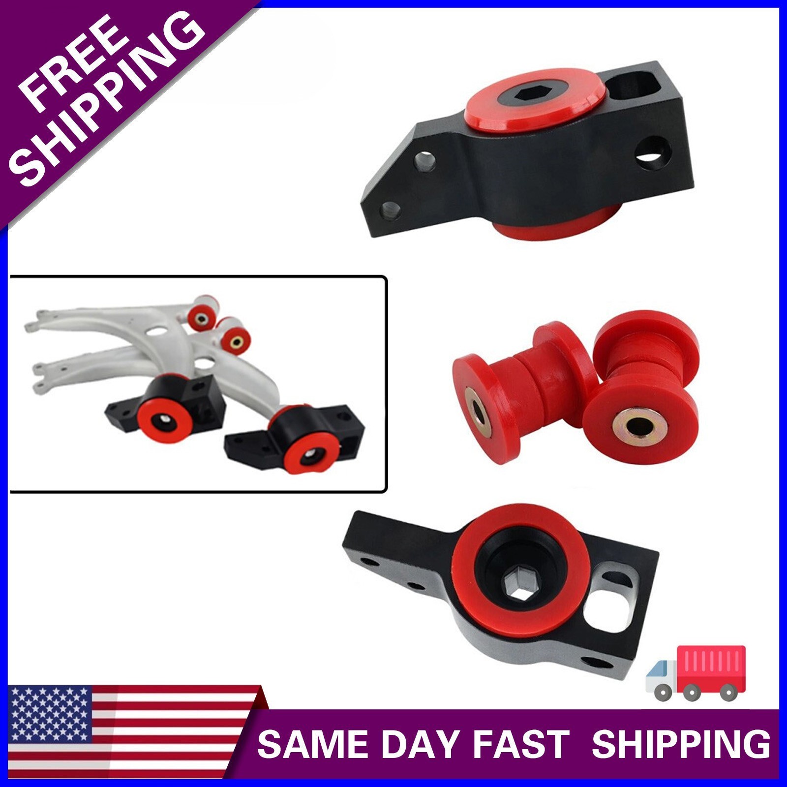 Front Lower Control Arm Aluminum Bracket & Bushings for VW Golf Jetta Audi A3 US
