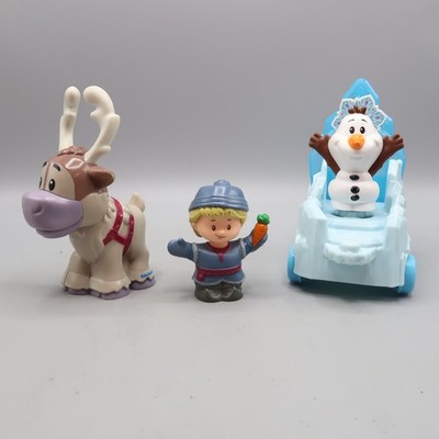 Little People Disney Frozen Lot of 3 Figures Kristoff Sven Olaf w Sleigh