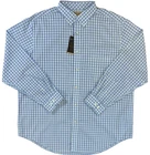 Mens Gold Label Non Iron Perfect Performance Wave Blue Long Sleeve Shirt Size XL