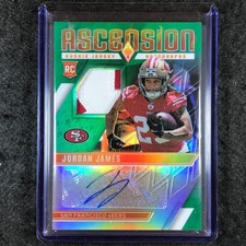 2025 Phoenix Football JORDAN JAMES Ascension Rookie Auto Patch Green 21/25