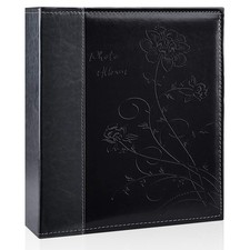 Photo Album 8X10 Clear Pages Pockets Leathe Cover Slip Slide in Photo Album Hold