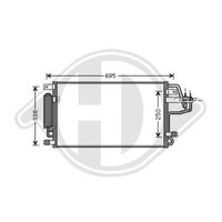 1X Kondensator, Klimaanlage Diederichs DCC1895 Passend FüR Hyundai KIA