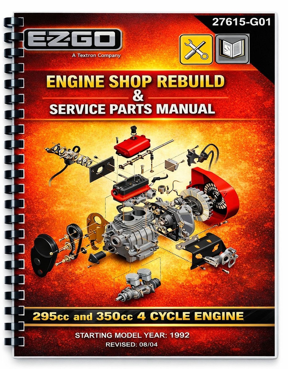 Robin Engine Service Manual 295cc 350cc EZGO Golf Cart 1992-2007