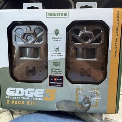 Moultrie Edge 3 Cellular Trail Camera - 2 Pack - 40MP HD Photo Capture - 1080p