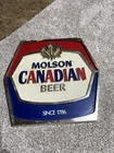 Vintage Molson Canadian Beer Bar Plastic Sign 13" X 14"