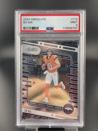 2024 Panini Absolute - Rookies Bo Nix #112 (RC) PSA 9