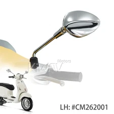 KiWAV Aftermarket Mirror LEFT HAND fits Sprint 125 4T 3V iGet ABS (16'-17')